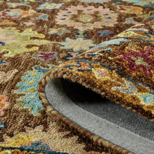 Amer Rugs Jackson Traditional Style Hand-hooked Area Rug - Luxurious Wool Design For Timeless Home Elegance Brown Wool Jac60203