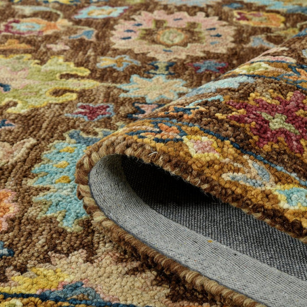 Amer Rugs Jackson Traditional Style Hand-hooked Area Rug - Luxurious Wool Design For Timeless Home Elegance Brown Wool Jac60203