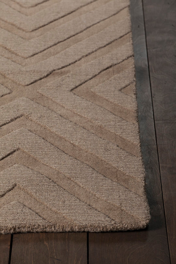 Chandra Rugs Hand-woven Transitional Rug - Premium Wool, Unique Artistry, Modern Elegance For Any Space Tan Wool Jai18900-57