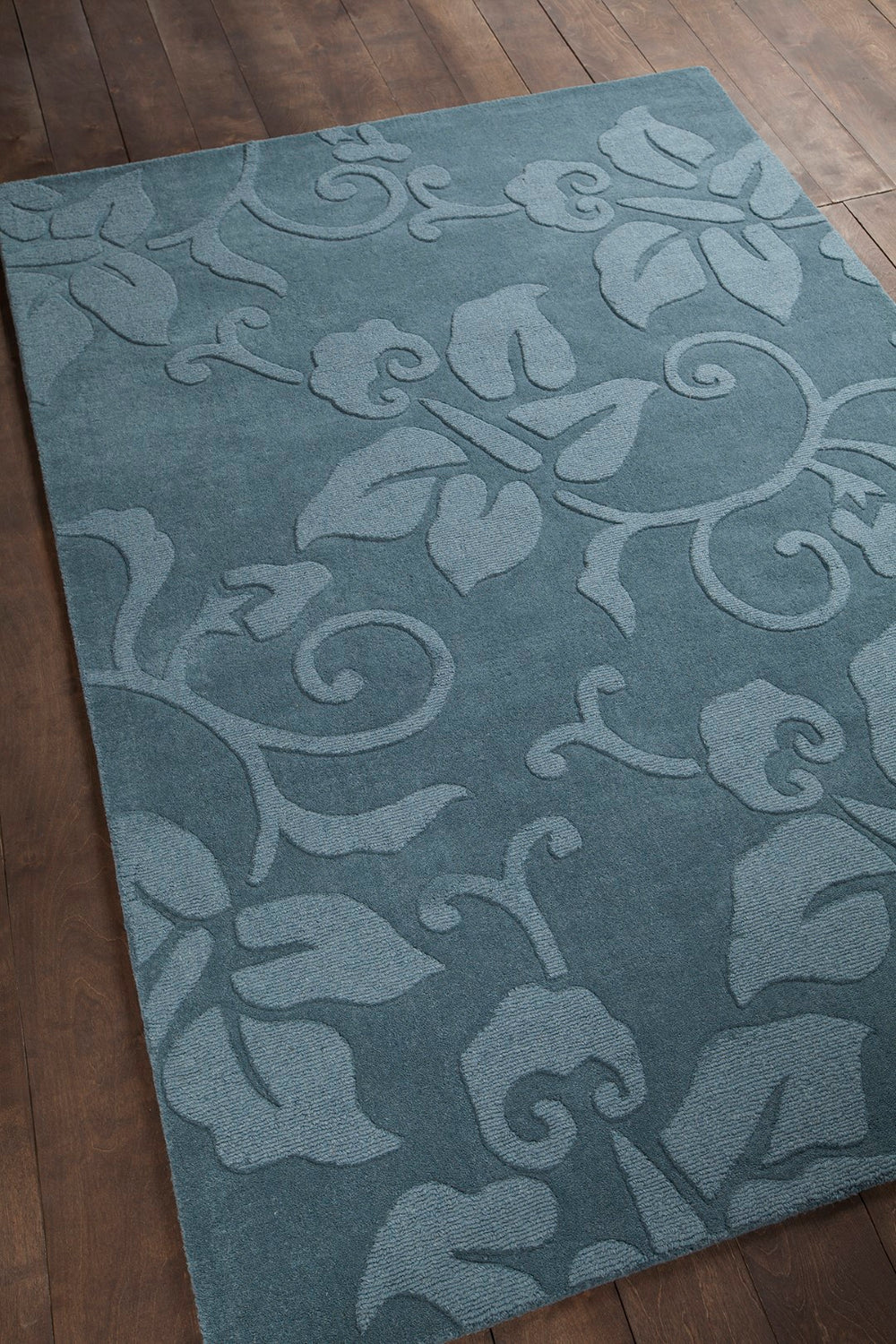 Chandra Rugs Hand-woven Transitional Rug - Exquisite Handmade Wool Design For Warmth And Sophistication In Homes Blue Wool Jai18901-57