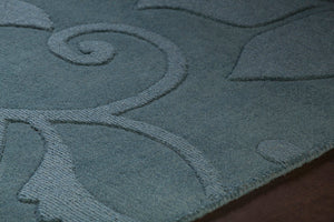 Chandra Rugs Hand-woven Transitional Rug - Exquisite Handmade Wool Design For Warmth And Sophistication In Homes Blue Wool Jai18901-57