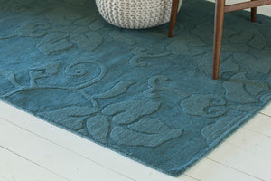 Chandra Rugs Hand-woven Transitional Rug - Exquisite Handmade Wool Design For Warmth And Sophistication In Homes Blue Wool Jai18901-57