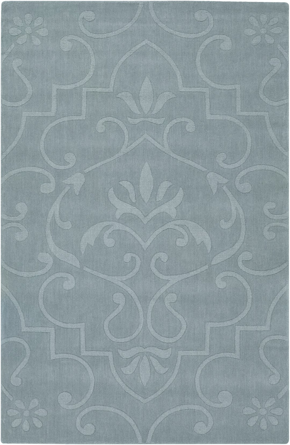 Chandra Rugs Hand-woven Transitional Rug - Luxurious 100% Wool Masterpiece With Unique Patterns For Elegant Spaces Blue Wool Jai18903-57