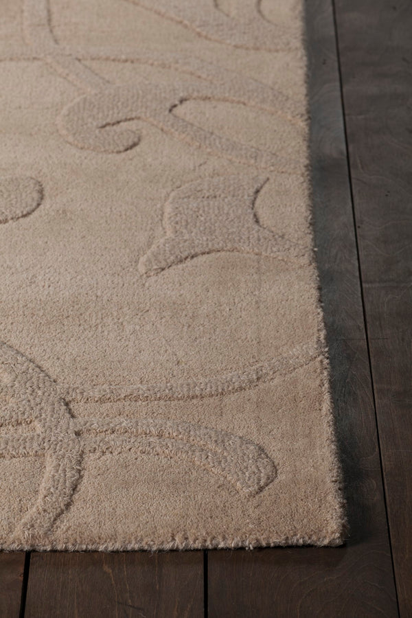 Chandra Rugs Hand-woven Transitional Rug - Exquisite 100% Wool Design Blending Traditional Charm With Modern Elegance Beige Wool Jai18905-57