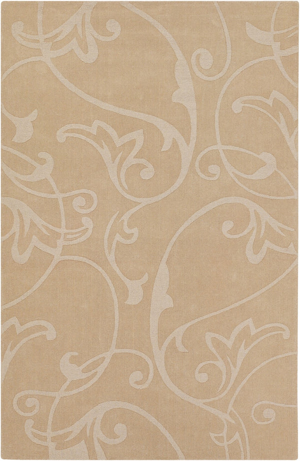 Chandra Rugs Hand-woven Transitional Rug - Exquisite 100% Wool Design Blending Traditional Charm With Modern Elegance Beige Wool Jai18905-57