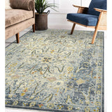 AMER Rugs Jaigarh Anne JAI-12 Hand-Knotted Handmade Raw Handspun New Zealand Wool Traditional Oriental Rug Blue 10' x 14'