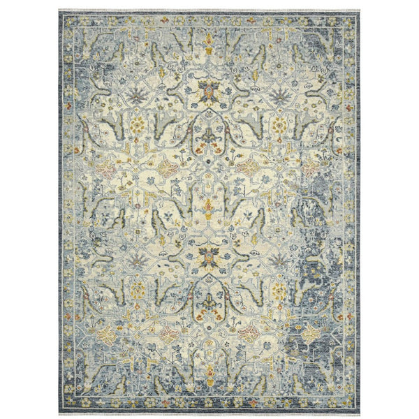 Amer Rugs Jaigarh Hand-knotted Oriental Design Area Rug - Luxurious Softness & Stunning Style For Any Room Blue Wool Jai120203