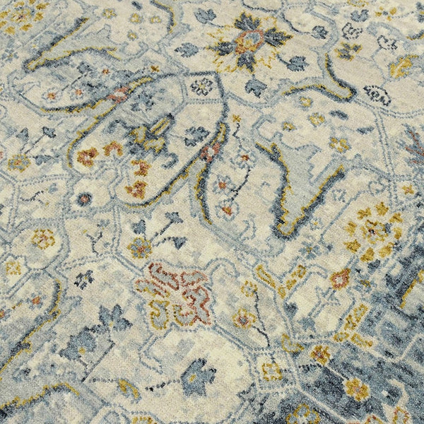 Amer Rugs Jaigarh Hand-knotted Oriental Design Area Rug - Luxurious Softness & Stunning Style For Any Room Blue Wool Jai120203