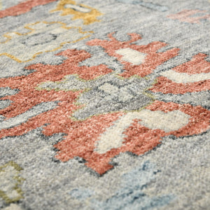 AMER Rugs Jaigarh Beauz JAI-17 Hand-Knotted Handmade Raw Handspun New Zealand Wool Traditional Oriental Rug Pigeon Gray 10' x 14'