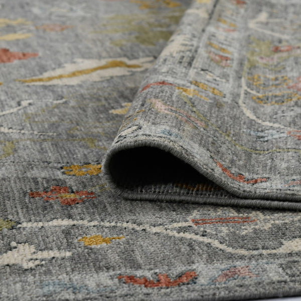 AMER Rugs Jaigarh Beauz JAI-17 Hand-Knotted Handmade Raw Handspun New Zealand Wool Traditional Oriental Rug Pigeon Gray 10' x 14'