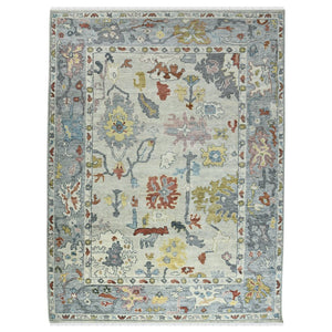 Amer Rugs Jaigarh Hand-knotted Oriental Design Area Rug - Luxurious Softness & Stunning Style For Any Room Ivory,Cool Breeze Wool Jai180810