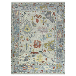 AMER Rugs Jaigarh Beauz JAI-18 Hand-Knotted Handmade Raw Handspun New Zealand Wool Traditional Oriental Rug Ivory 10' x 14'