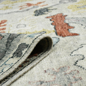 Amer Rugs Jaigarh Hand-knotted Oriental Design Area Rug - Luxurious Softness & Stunning Style For Any Room Ivory,Cool Breeze Wool Jai180810