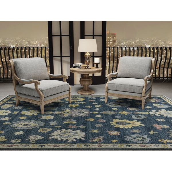 Amer Rugs Jaigarh Hand-knotted Oriental Design Area Rug - Luxurious Softness & Stunning Style For Any Room Medium Blue Wool Jai200810