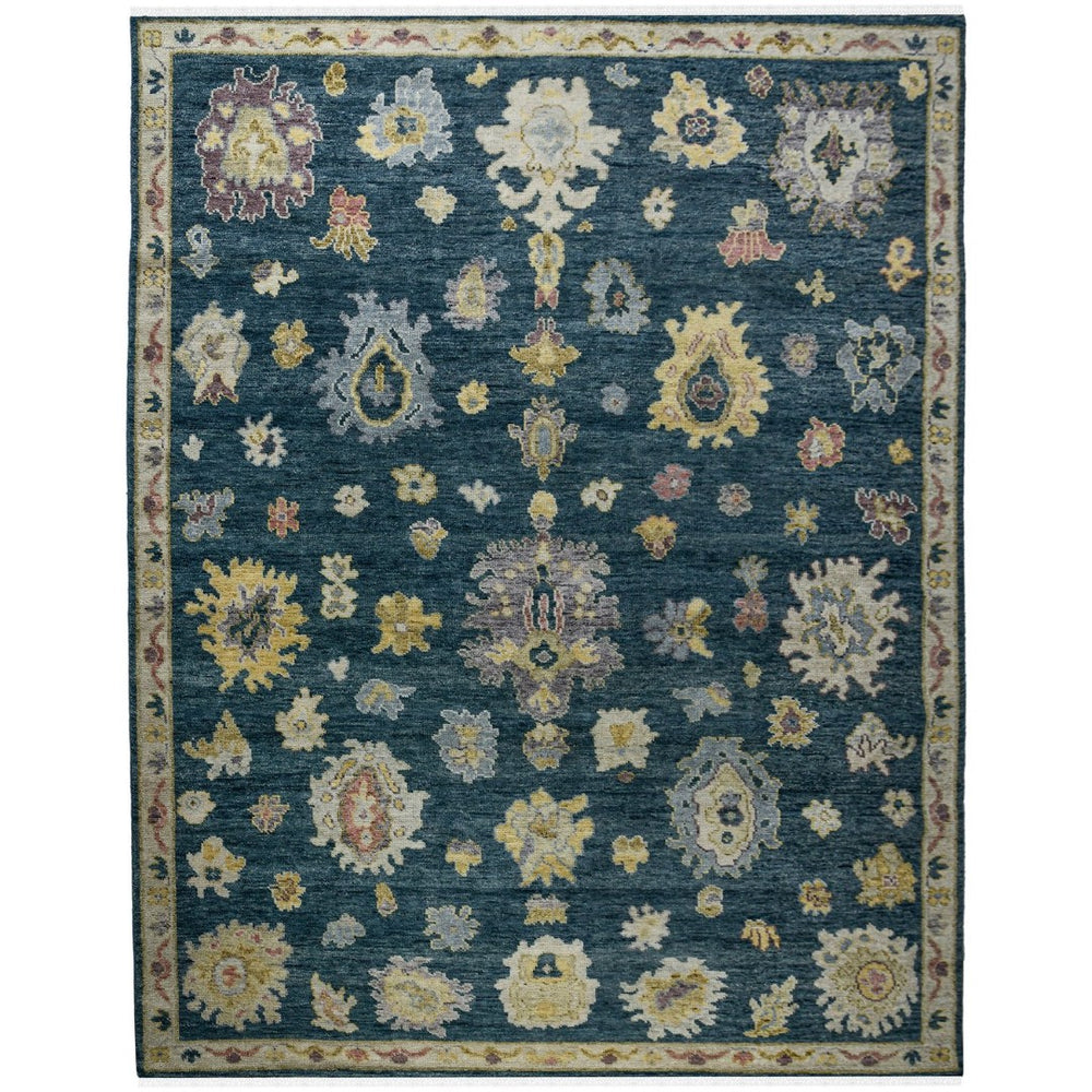 Amer Rugs Jaigarh Hand-knotted Oriental Design Area Rug - Luxurious Softness & Stunning Style For Any Room Medium Blue Wool Jai200810