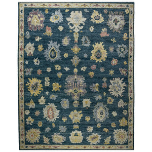 Amer Rugs Jaigarh Hand-knotted Oriental Design Area Rug - Luxurious Softness & Stunning Style For Any Room Medium Blue Wool Jai200810