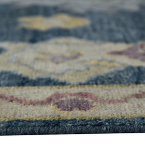 Amer Rugs Jaigarh Hand-knotted Oriental Design Area Rug - Luxurious Softness & Stunning Style For Any Room Medium Blue Wool Jai200810