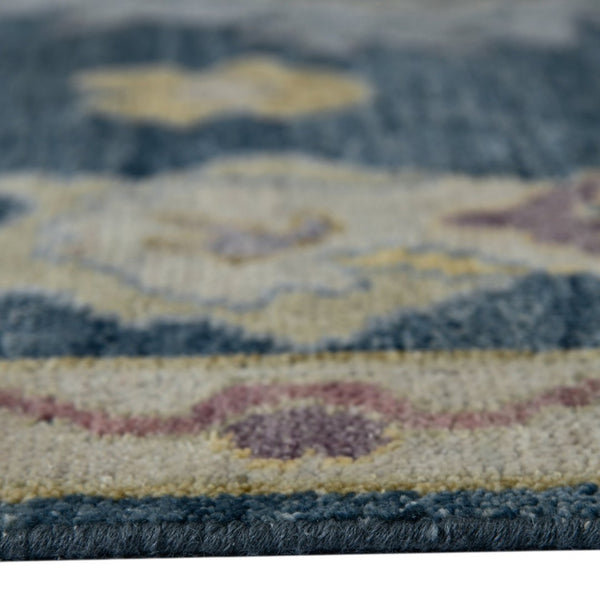 Amer Rugs Jaigarh Hand-knotted Oriental Design Area Rug - Luxurious Softness & Stunning Style For Any Room Medium Blue Wool Jai200810