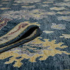 Amer Rugs Jaigarh Hand-knotted Oriental Design Area Rug - Luxurious Softness & Stunning Style For Any Room Medium Blue Wool Jai200810