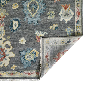 AMER Rugs Jaigarh Carmina JAI-21 Hand-Knotted Handmade Raw Handspun New Zealand Wool Traditional Oriental Rug Pebble Gray 10' x 14'