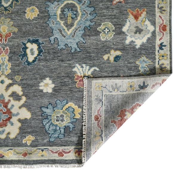 AMER Rugs Jaigarh Carmina JAI-21 Hand-Knotted Handmade Raw Handspun New Zealand Wool Traditional Oriental Rug Pebble Gray 10' x 14'