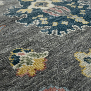 AMER Rugs Jaigarh Carmina JAI-21 Hand-Knotted Handmade Raw Handspun New Zealand Wool Traditional Oriental Rug Pebble Gray 10' x 14'