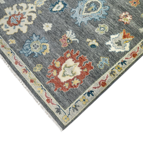 AMER Rugs Jaigarh Carmina JAI-21 Hand-Knotted Handmade Raw Handspun New Zealand Wool Traditional Oriental Rug Pebble Gray 10' x 14'