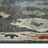 AMER Rugs Jaigarh Carmina JAI-21 Hand-Knotted Handmade Raw Handspun New Zealand Wool Traditional Oriental Rug Pebble Gray 10' x 14'