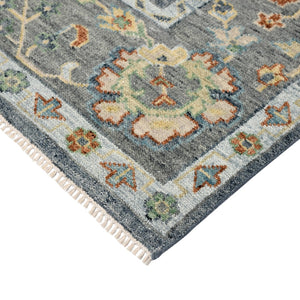 AMER Rugs Jaigarh Dale JAI-22 Hand-Knotted Handmade Raw Handspun New Zealand Wool Traditional Oriental Rug Denim 10' x 14'