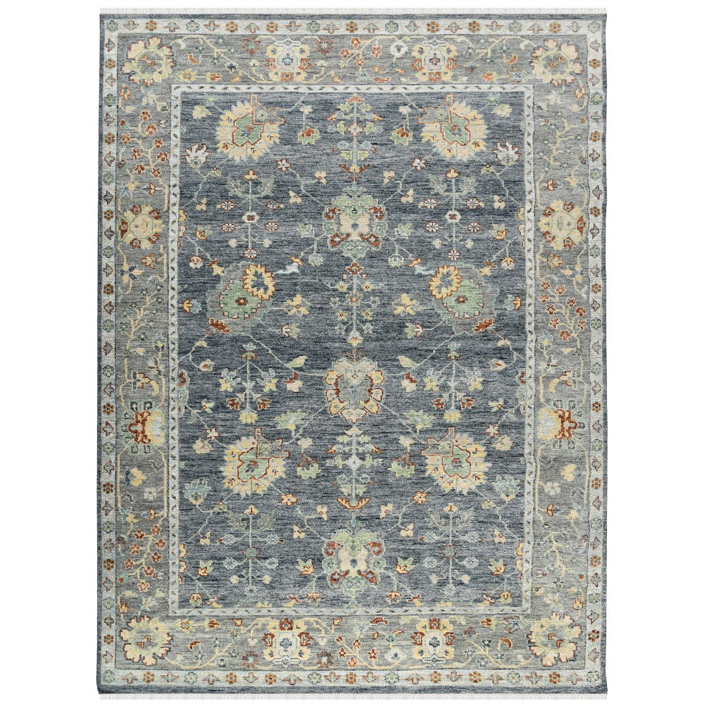AMER Rugs Jaigarh Dale JAI-22 Hand-Knotted Handmade Raw Handspun New Zealand Wool Traditional Oriental Rug Denim 10' x 14'