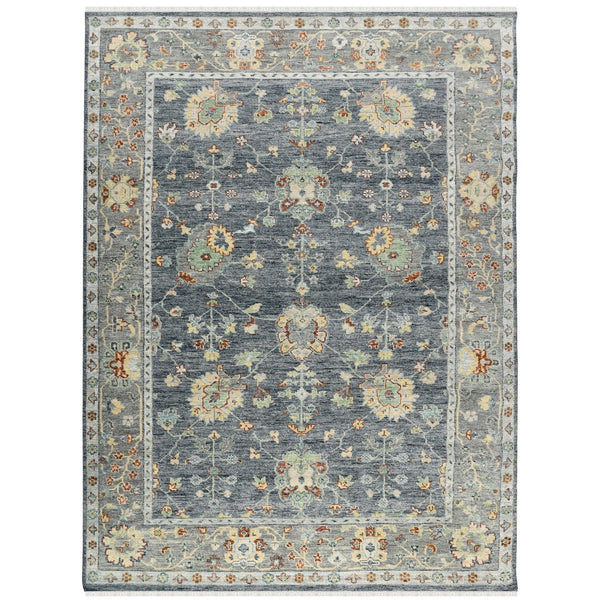 AMER Rugs Jaigarh Dale JAI-22 Hand-Knotted Handmade Raw Handspun New Zealand Wool Traditional Oriental Rug Denim 10' x 14'
