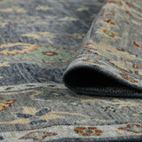 AMER Rugs Jaigarh Dale JAI-22 Hand-Knotted Handmade Raw Handspun New Zealand Wool Traditional Oriental Rug Denim 10' x 14'