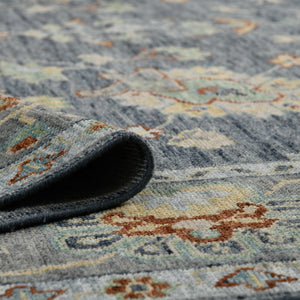 AMER Rugs Jaigarh Dale JAI-22 Hand-Knotted Handmade Raw Handspun New Zealand Wool Traditional Oriental Rug Denim 10' x 14'