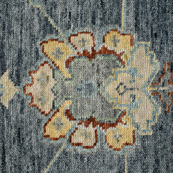 AMER Rugs Jaigarh Dale JAI-22 Hand-Knotted Handmade Raw Handspun New Zealand Wool Traditional Oriental Rug Denim 10' x 14'