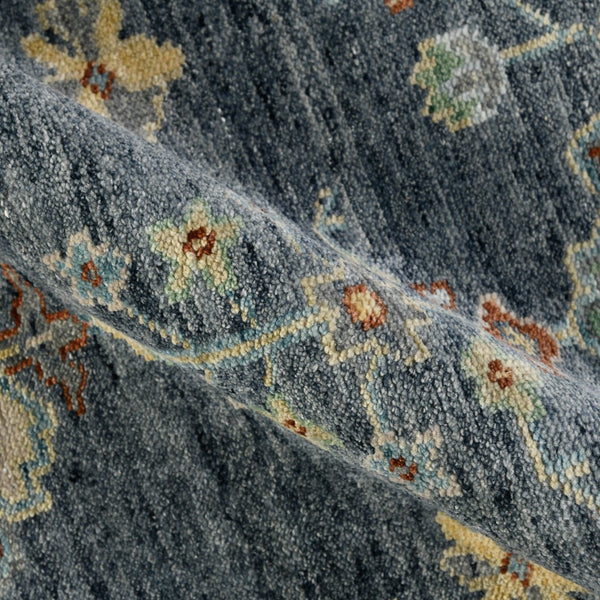 AMER Rugs Jaigarh Dale JAI-22 Hand-Knotted Handmade Raw Handspun New Zealand Wool Traditional Oriental Rug Denim 10' x 14'