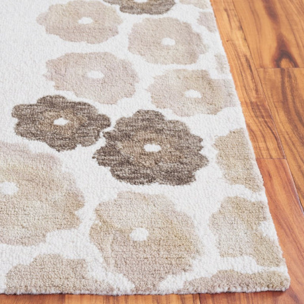 Safavieh Jardin Hand Tufted Wool Floral Runner Rug for Hallways and Entryways in Beige 4'-0" x 6'-0" JAR101A-4