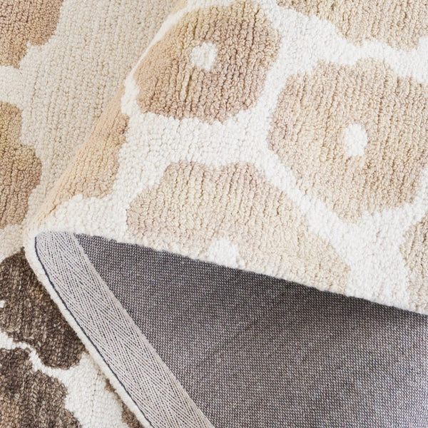 Safavieh Jardin Hand Tufted Wool Floral Runner Rug for Hallways and Entryways in Beige 6'-0" x 9'-0" JAR101A-6