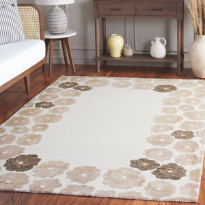 Safavieh Jardin Hand Tufted Wool Floral Runner Rug for Hallways and Entryways in Beige 6'-0" x 9'-0" JAR101A-6