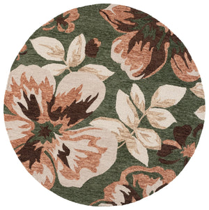 Safavieh Jardin Hand-Tufted Floral Rug In Green And Pink — Wool-Cotton Low Pile, Durable Artisan Accent Piece 4'-0" x 6'-0" JAR102Y-4