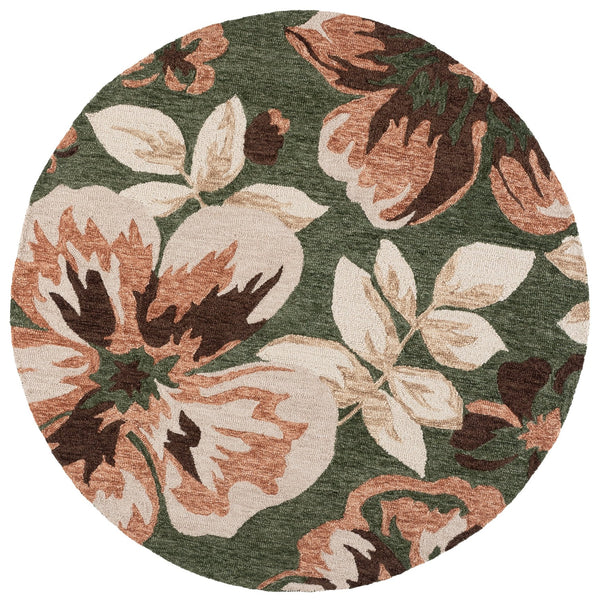 Safavieh Jardin Hand‑Tufted Green And Pink Floral Rug — 80% Wool, Cotton Blend, Durable Soft Underfoot Elegance 9'-0" x 12'-0" JAR102Y-9