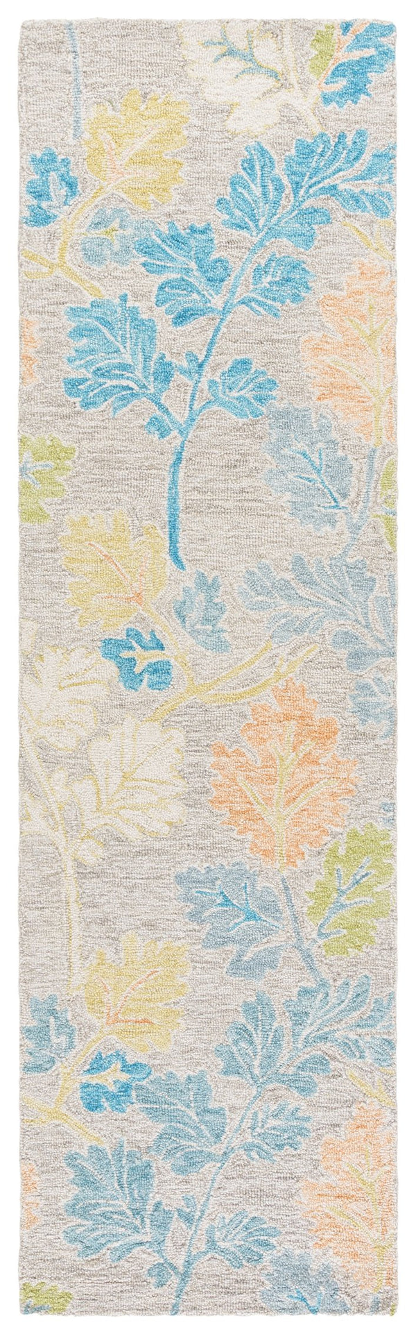 Safavieh Jardin Elegant Hand-tufted Runner Rug In Soft Floral Design - Perfect For Hallways And Entryways Blue ,Grey 80% Wool,20% Cotton Jar125m-28