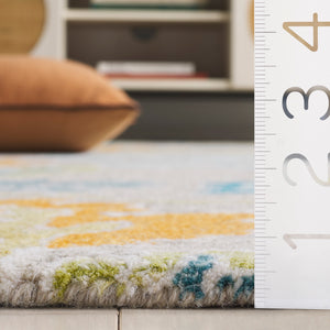 Safavieh Jardin Elegant Hand-tufted Runner Rug In Soft Floral Design - Perfect For Hallways And Entryways Blue ,Grey 80% Wool,20% Cotton Jar125m-5