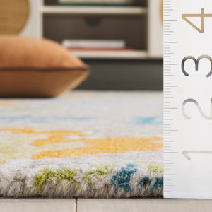 Safavieh Jardin Hand-tufted Floral Rug - Elegant Wool-cotton Blend, Perfect For Cozy Spaces And Style Blue ,Grey 80% Wool,20% Cotton Jar125m-6sq