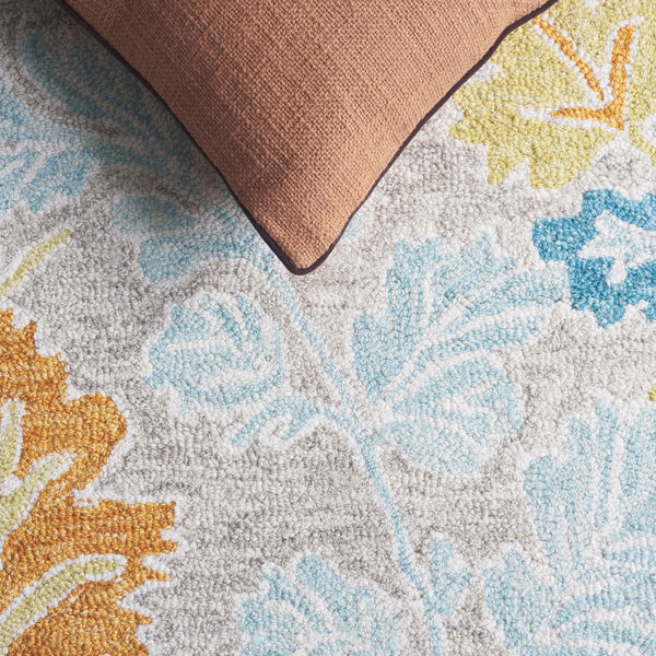 Safavieh Jardin Elegant Hand-tufted Runner Rug In Soft Floral Design - Perfect For Hallways And Entryways Blue ,Grey 80% Wool,20% Cotton Jar125m-5