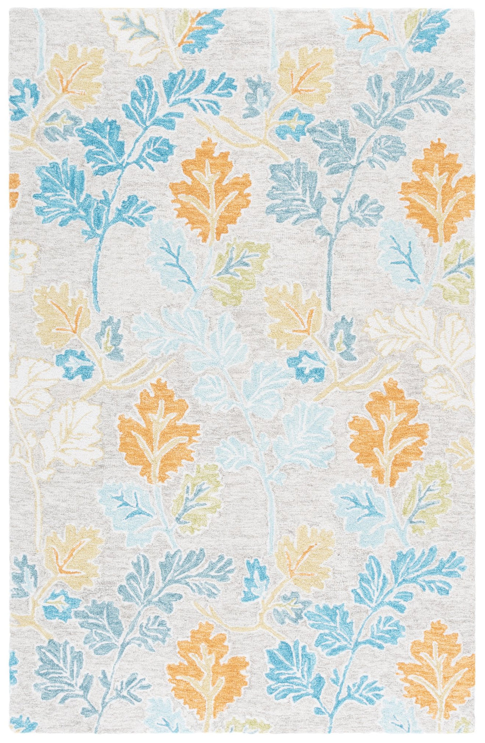Safavieh Jardin Elegant Hand-tufted Runner Rug In Soft Floral Design - Perfect For Hallways And Entryways Blue ,Grey 80% Wool,20% Cotton Jar125m-5
