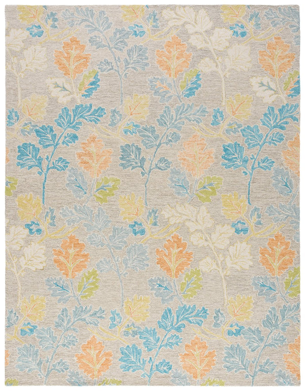 Safavieh Jardin Elegant Hand-tufted Runner Rug In Soft Floral Design - Perfect For Hallways And Entryways Blue ,Grey 80% Wool,20% Cotton Jar125m-8
