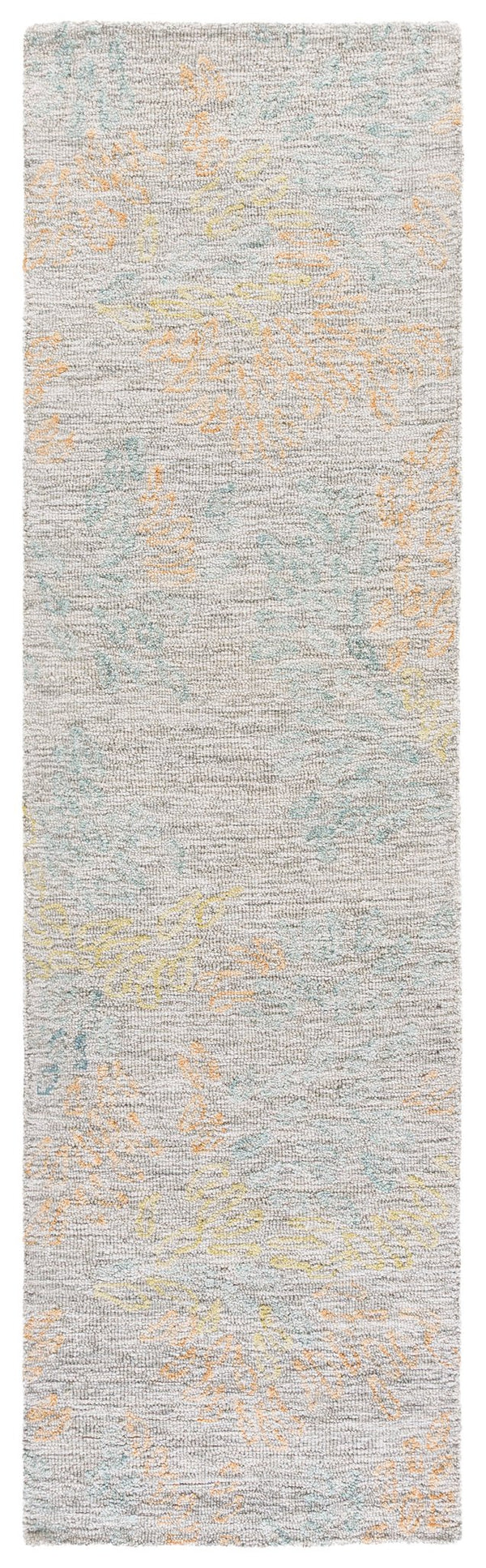 Safavieh Jardin Hand-tufted Runner Rug - Elegant Floral Design In Soft Wool & Cotton For Hallways & More Grey ,Rust 80% Wool,20% Cotton Jar126f-28