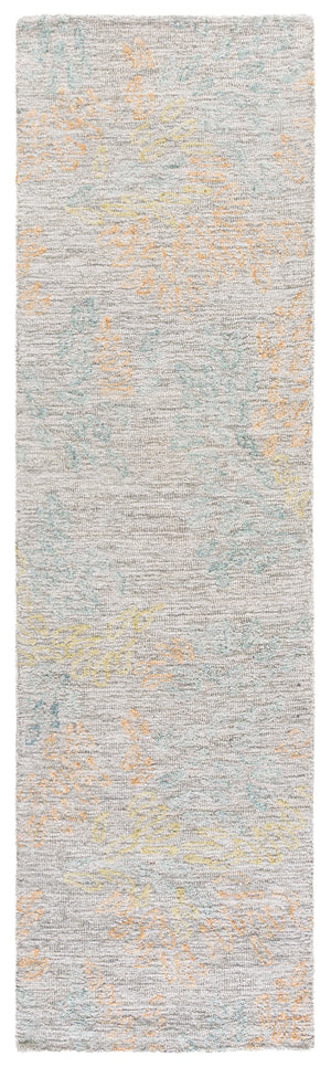 Safavieh Jardin Hand-tufted Area Rug - Elegant Floral Design, Cozy Wool & Cotton Blend For Inviting Spaces Grey ,Rust 80% Wool,20% Cotton Jar126f-4