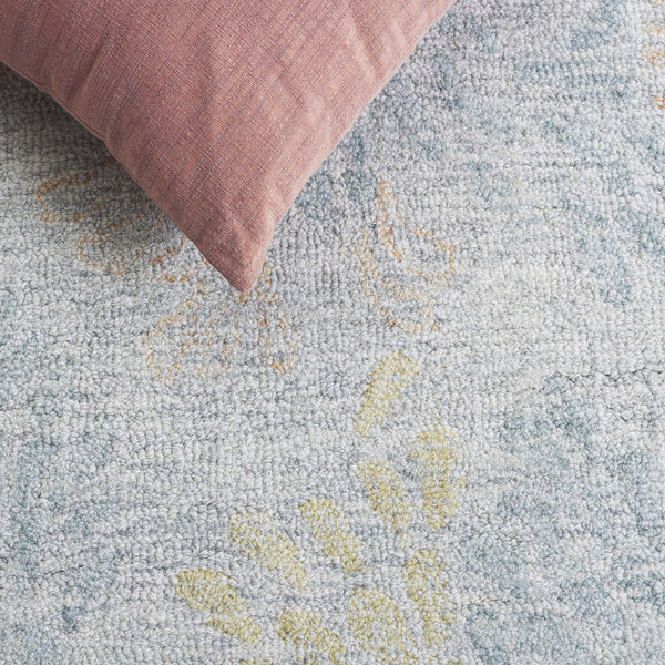 Safavieh Jardin Hand-tufted Runner Rug - Elegant Floral Design In Soft Wool & Cotton For Hallways & More Grey ,Rust 80% Wool,20% Cotton Jar126f-5