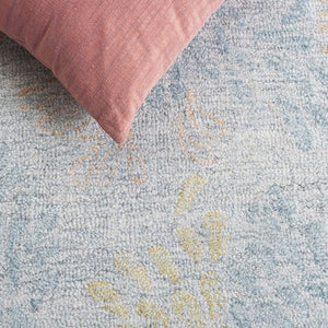 Safavieh Jardin Hand-tufted Area Rug - Elegant Floral Design, Cozy Wool & Cotton Blend For Inviting Spaces Grey ,Rust 80% Wool,20% Cotton Jar126f-4